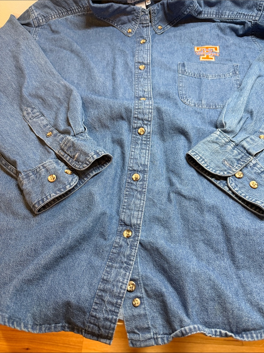 Denim Shirt with TN Lady Vols Embroidered Logo - Picture 7 of 7